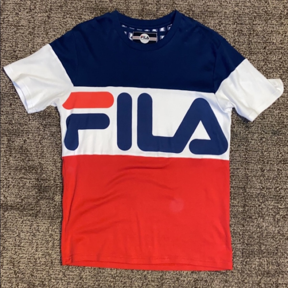 Fila White, Red, Blue T-Shirt